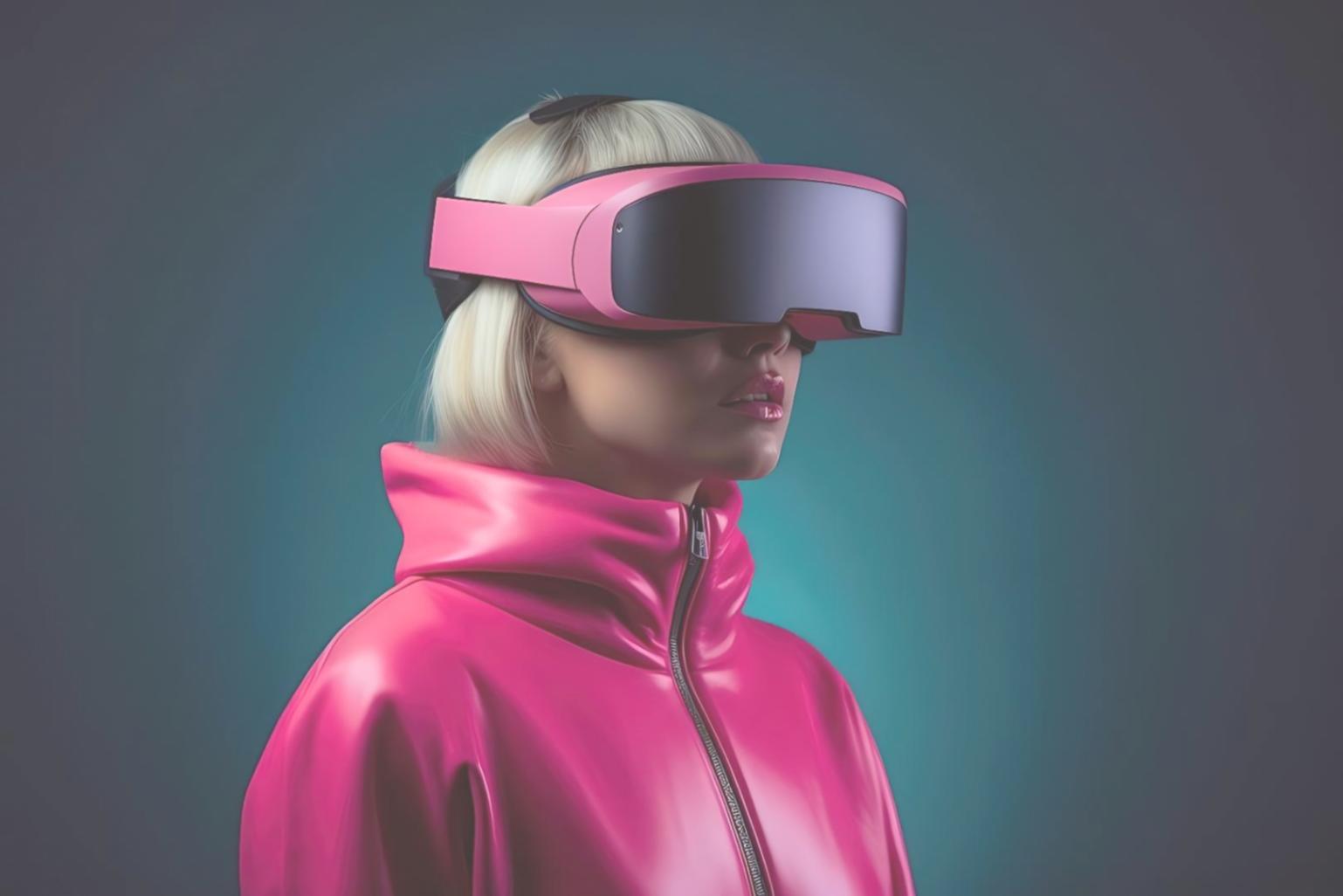 AR/VR development showcase with multiple screens displaying projects